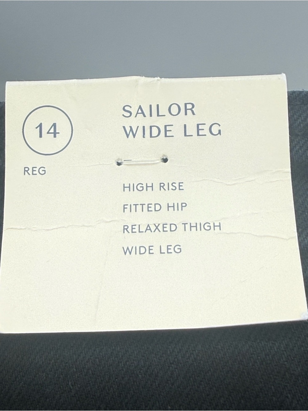 NWT High-Rise Sailor Wide Leg Ankle Jeans Universal Thread Black Relaxed Fit 14 - Picture 6 of 10